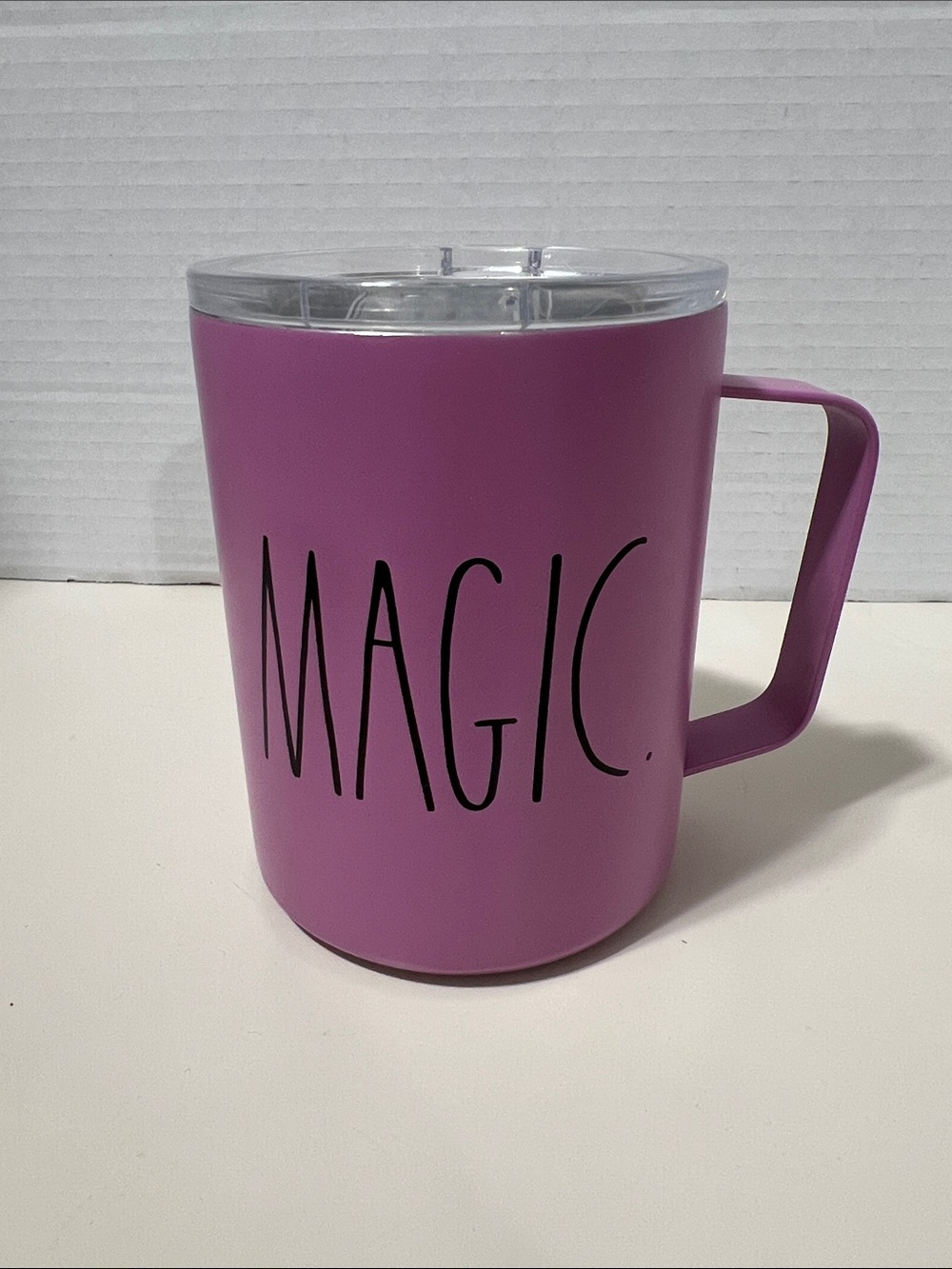 Rae Dunn Purple "MAGIC" Insulated Mug with Lid